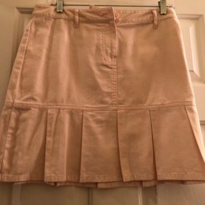 Light Pink Cotton Pleated skirt